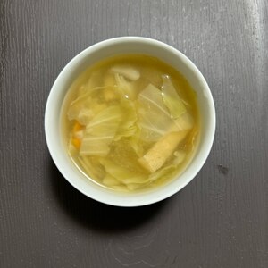 うどん残りスープリメイク♪野菜味噌汁✧˖°